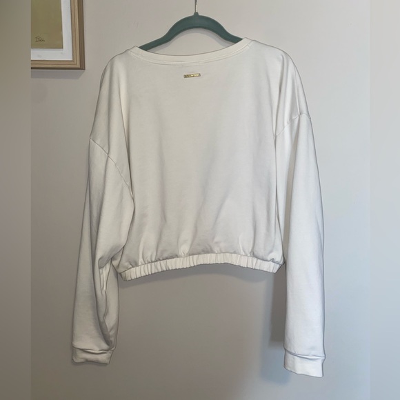 WHITNEY SIMMONS x GYM SHARK CROPPED CREAM CREWNECK - Picture 7 of 7